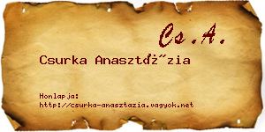 Csurka Anasztázia névjegykártya